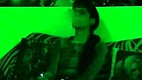 beth kinky goth domina lights up a cigarette in green light hd pt1