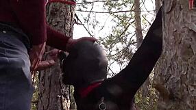 Blindfolded Milf Bound in Latex Hood for Rough Facefuck Gagging