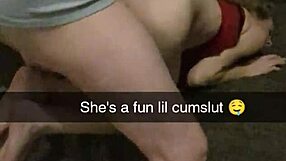 Roommate's Girlfriend Bent Over Rough Fucked Doggystyle Snapchat