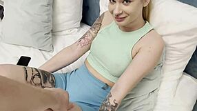 WOW MY HOT BLONDE ROOMMATE DEEPTHROATS MY COCK SO GREEDILY!