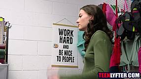 Fuck Mall Cop or Jail, Skinny Teen?!