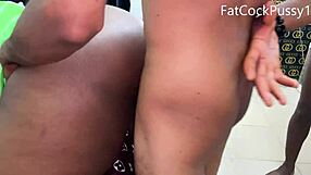 guy gets juicy latina fat ass served on platter bent over for rough doggystyle creampie and squirting orgasm