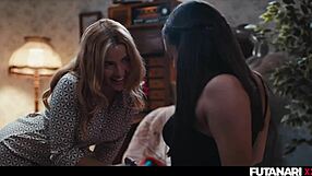 girls trip shocks with shelena's futa cock bursting from agatha vega's shemale ghost