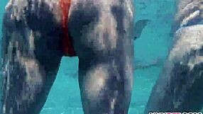 Me and my best friends turn pool party into bisexual orgy with huge cocks pounding petite pussies