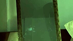 wow! emo goth girl with glasses rubs her pretty pussy hard!