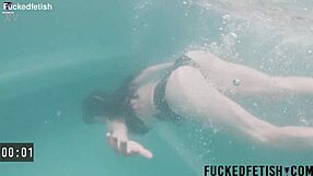 Yessica Bunny Skinny Wet Underwater Bikini Pool Play