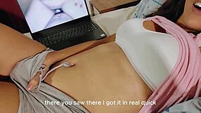 Latina milf masturbates to her pregnant cowgirl video moaning hard
