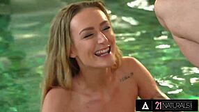 Gorgeous Elena Lux Rides Cock Deep Anal Bent Over Doggy Then Swallows Hot Cum Facial After Ass To Mouth