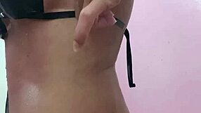 Shemale's Thrilling Post-Tan Machine Tease Ignites Desire