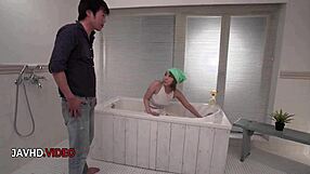 intense japanese babe kaede yuki deepthroats then rides cock creampie hard
