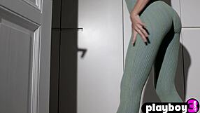 hot romanian teen model strips teasing playboy with juicy bubble butt and petite natural tits