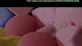Blonde fat ass bounces in wild Roblox cartoon porn animation