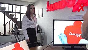 will this blonde sluts deep blowjob and squirting anal creampie convince the boss otherwise