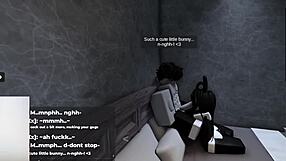 Roblox bunny-girl hops on my cock riding until filled with hot cum