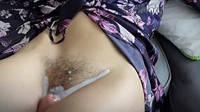 Monster Cock Teases Closeup Hairy Pussy Cumshot