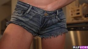she watches her husband and friend stuff her milf holes in hotwife threesome