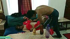 stunning indian milf with big tits takes massive creampie in intense pussy pounding session