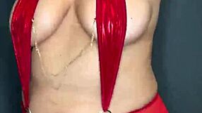 belly dancer gags on deepthroat cock in intense throat fuck!