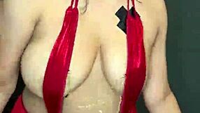 belly dancer gags on deepthroat cock in intense throat fuck!