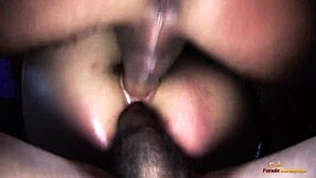 four guys pound brunette's tight ass pussy mouth in double penetration frenzy