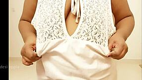 my indian maid shows off her huge boobs