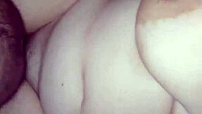 i slam my huge cock into her giant busty tits nonstop