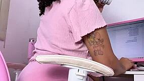 this curvy chick eats then farts loud