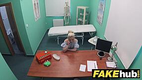 Hey doctor, that petite teen's shaved pussy looks so fuckable 😏🍑💦 come pound her in the fake hospital!