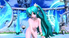 hatsune miku's nude mod reveals big tits ass goddess body fully