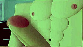 Blonde fat ass bounces in wild Roblox cartoon porn animation