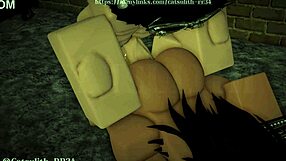 Bold Roblox Alleyway Bent-Over Doggy Blowjob Sex Frenzy