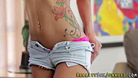 hey pornstar babe stroke that tattooed pussy before hardcore facial