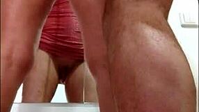 bodybuilder husband fingers and punishes sexy brunette wifes muscular legs ass and big tits