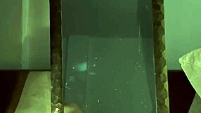 wow! emo goth girl with glasses rubs her pretty pussy hard!