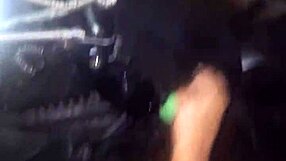 parked motorcycle in alley creampied her tight pussy right there hot slut