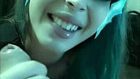 Snapchat Blowjob from Latina Girlfriend Swallows Friend's Cum Load
