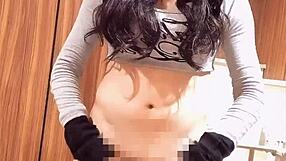 wanna see this busty crossdressing asian ladyboy quietly masturbate her tight ass?