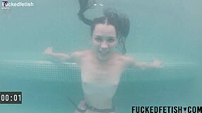 Yessica Bunny Skinny Wet Underwater Bikini Pool Play