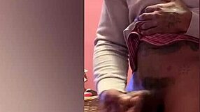 Pretty Monster Cock Squirts Cum Showing Off Huge Shaft