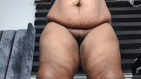 Fat Belly Ebony Mara Exotic Stands For Dripping Squirting ORGASM In Homemade Masturbation Full Video