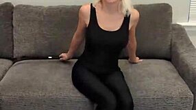 BLACK BODYSUIT HUGS CURVES WITH HOT HUNTER BOOTS ON!