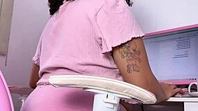 this curvy chick eats then farts loud