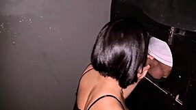 couldn't hold back fucking wife through swing cabin door gloryhole cum swallow