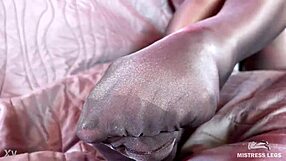 imagine my nylon feet rubbing so close to your horny face!