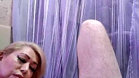 damn sexy granny gives sloppy blowjob with those huge natural tits teasing up close