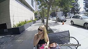 why pound this broke street blonde teen when cash makes her beg for more?