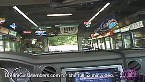 Cora and Kendra Flash Shaved Pussies Naked in Tampa