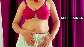 misssimran's milky natural boobs get teased and squeezed up close