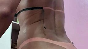 Shemale's Thrilling Post-Tan Machine Tease Ignites Desire