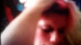 Sucking deep on throbbing cock with spit dripping down during intense amateur blowjob session